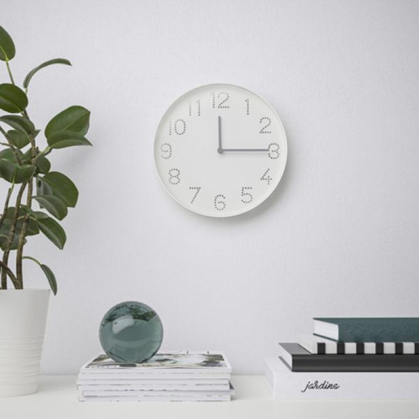 Tromma jam dinding putih polos minimalis modern jam dinding murah D 25 cm plastik wall clock tidak berisik