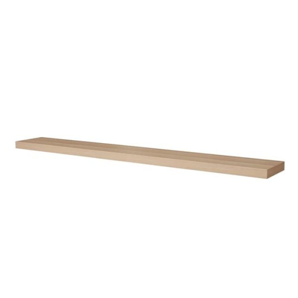 IKEA Rak dinding papan ambalan dinding tanpa siku warna kayu 190x26cm