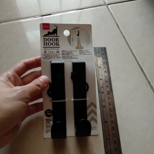 IKEA Door hook 2pc gantungan utk tas,baju bs selip pintu tanpa perlu dibor