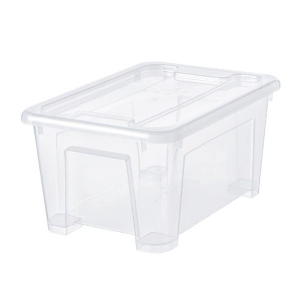 IKEA Samla kotak kecil dg penutup transparan 5L 28x20x14cm box with lid