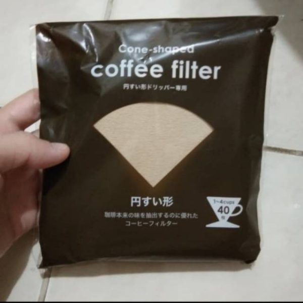 Japan v cone shaped filter kopi lancip 40pc 1-4 cups V cone