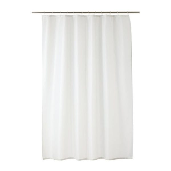 Tarnaan tirai shower kamar mandi putih corak garis curtain shower 180 x 200 cm