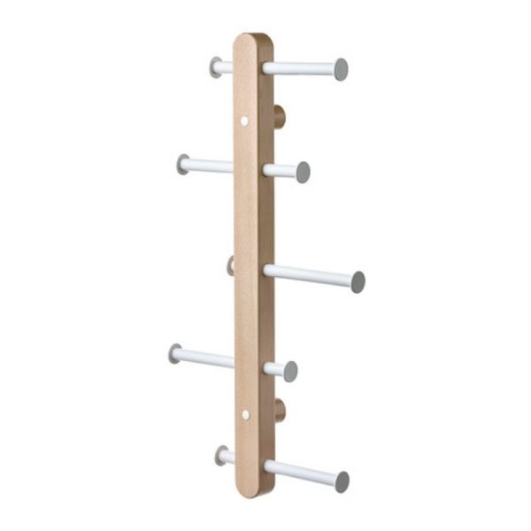 Ploga vertikal hook rack 60 cm rak gantungan vertikal fleksibel kayu beech