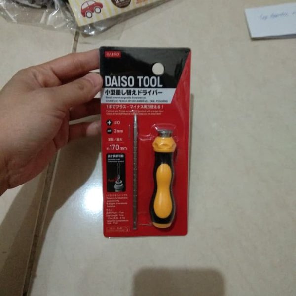 DAISO JAPAN obeng bolak balik bs setel panjang screwdriver