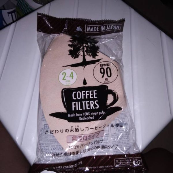 Daiso japan filter kopi kertas saringan buat kopi bubuk warna coklat 90pc coffee filter 2-4cups