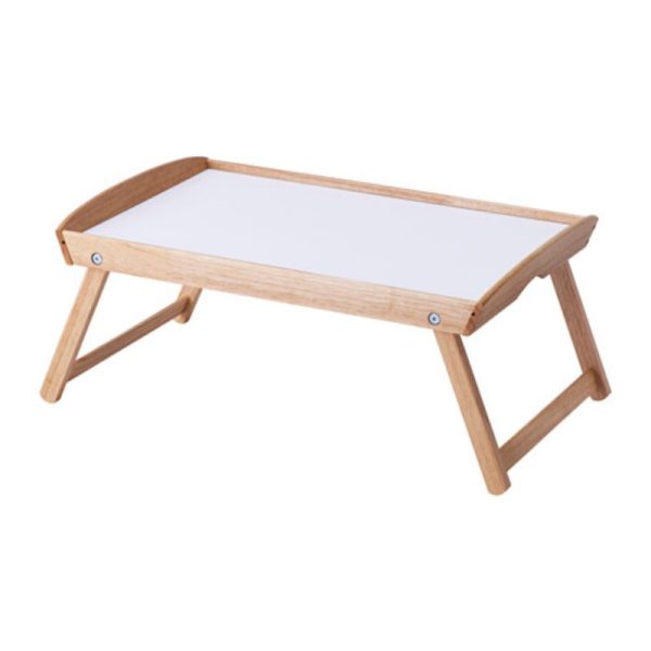 Djura bed tray rubberwood 58 x 38 x 25 cm meja lipat tempat tidur baki lipat