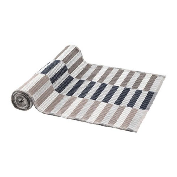 Mittbit table runner black beige white taplak meja panjang 35 x 130 cm