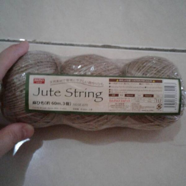 Daiso Tali rami tali ikat kado jute string tali karung goni 3x60mtr