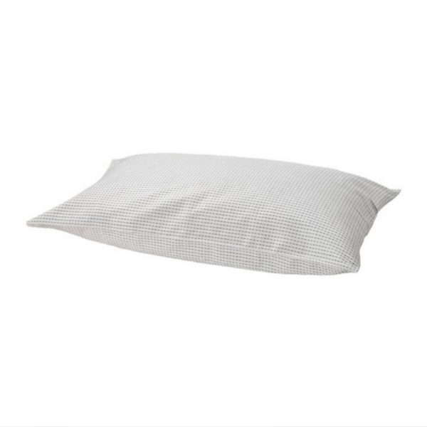 Tagvecklare sarung bantal 1 pc bahan katun putih abuabu corak pillow case