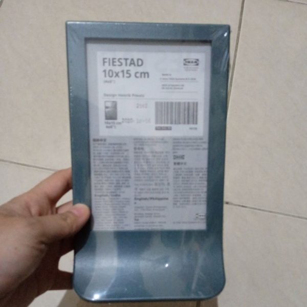 Fiestad bingkai foto gambar pigura 10 x 15 cm 1 pc bolak balik 2 sisi bahan plastik