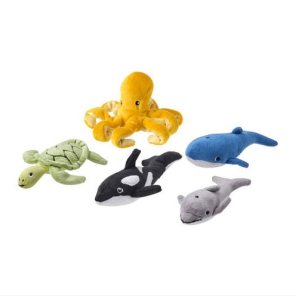 Blavingad boneka hewan laut kecil 5 pc Montessori soft doll small animal ocean