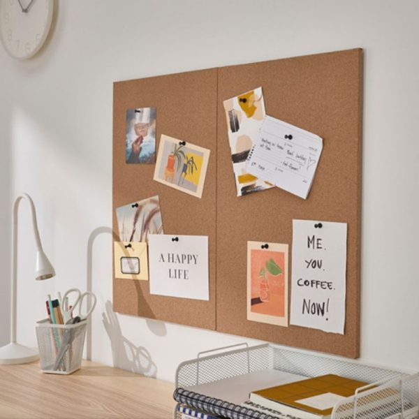 Flonsa papan gabus dengan pin papan memo mading cork board with pins 33 x 52 cm papan mading papan pengumuman