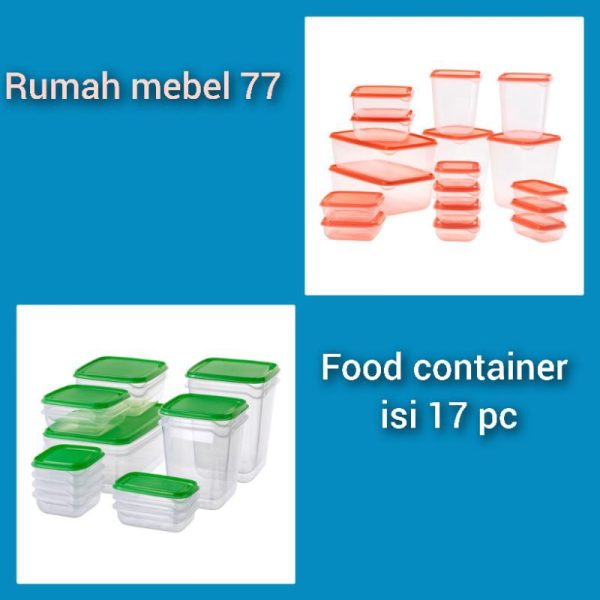 Kotak bekal kotak makan box penyimpanan dalam kulkas 17 pc food container plastik