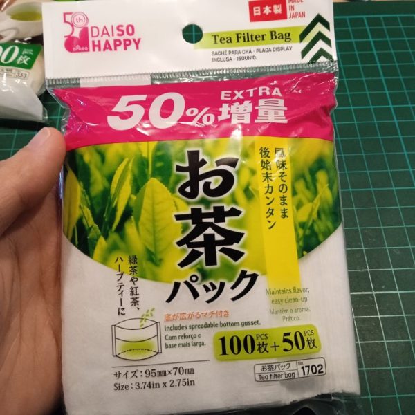 Daiso saringan teh paper bag tea kertas saringan teh filter teh kopi kantong bumbu masak