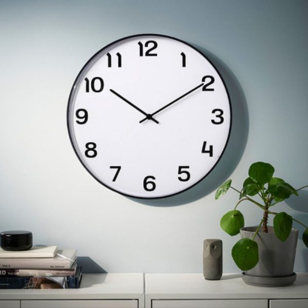 Pluttis jam dinding besar D 52cm tidak berisik wall clock