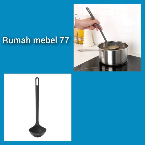 Ladle sendok sup abu abu p31cm bahan plastik BPA free centong kuah