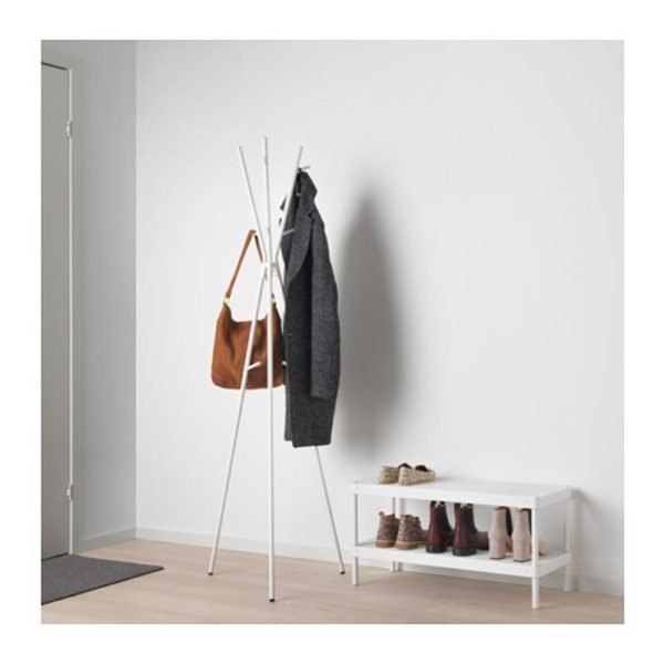 Ekrar hat and coat stand 169 cm putih gantungan hanger baju dan topi