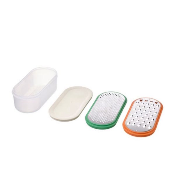 Uppfylld parutan dengan wadah grater 4 in 1 with box parutan slicer keju buah sayur