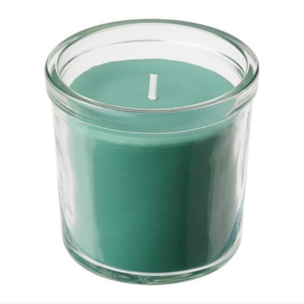 Hedersam lilin wangi rumput segar scented candle aromatherapy hijau 7 cm