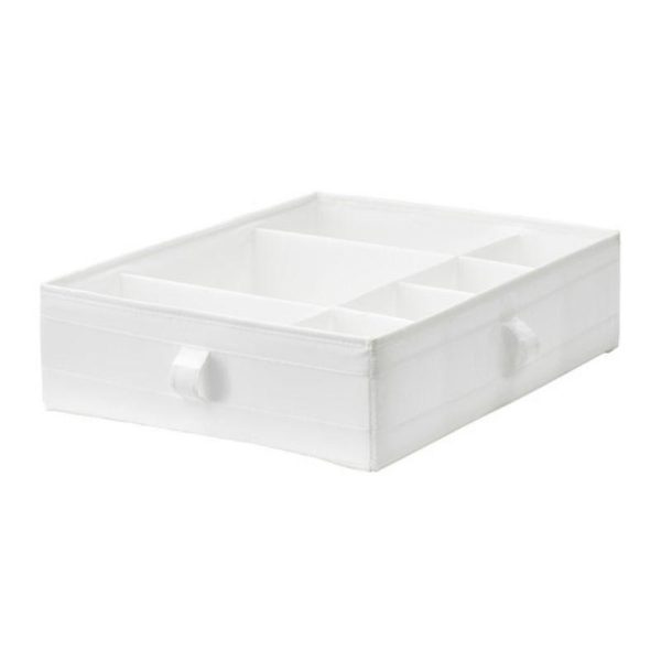 IKEA Skubb kotak dengan kompartemen box sekat kain dalam lemari organizer lemari baju pakaian dalam 44 x 34 x 11 cm