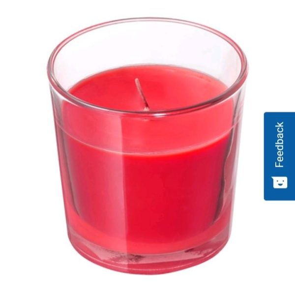 Ikea sinnlig lilin wangi dalam gelas kaca berries scented aromatherapy candle 7.5cm