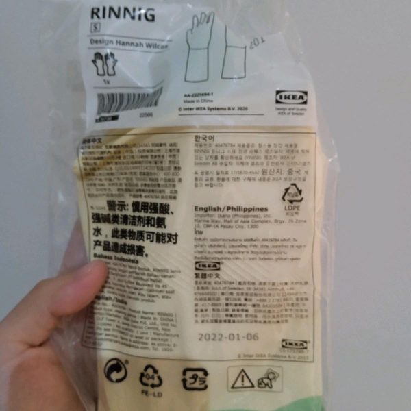 Ikea rining sarung tangan karet silikon lateks reusable hand gloves 1pasang - Image 2