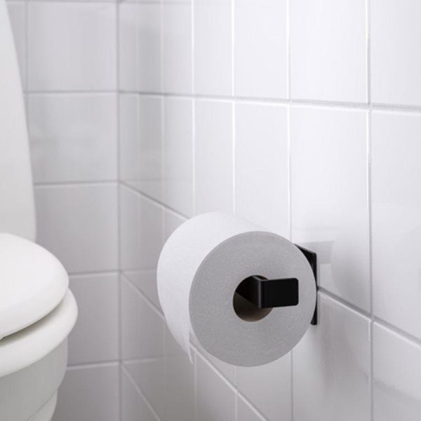 Ikea Skogsviken tempat tisu toilet holder tisue wc rol tisu gulung hitam