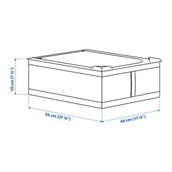 IKEA Skubb box kain resleting penyimpanan baju selimut bawah ranjang dalam lemari organizer pakaian blanket 44 x 55 x 19 cm bawah ranjang - Image 3