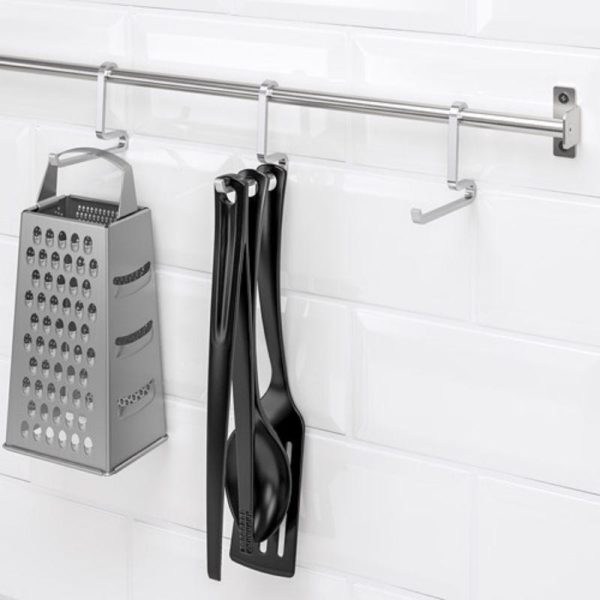 Ikea kungsfors rel dapur stainless steel 56 cm rak dinding gantung spatula ATK - Image 3