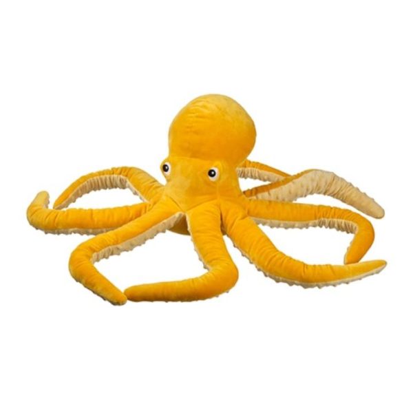 Ikea blavingad boneka gurita kuning 50 cm octopus soft doll boneka kado hadiah