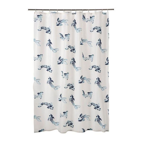 Vattensjon tirai shower kamar mandi curtain shower 180 x 200 cm motif ikan