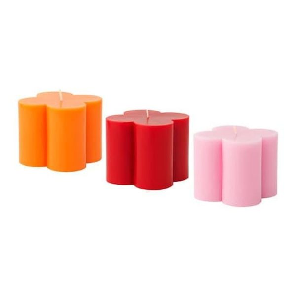 IKEA 3pc Sommar candle Lilin blok tanpa aroma T7cm