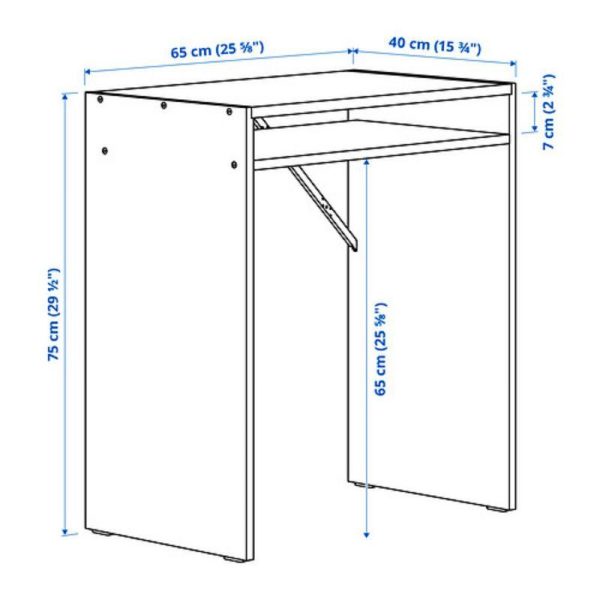 Torald desk with shelf meja belajar meja kantor meja kerja dengan sisipan rak - Image 2