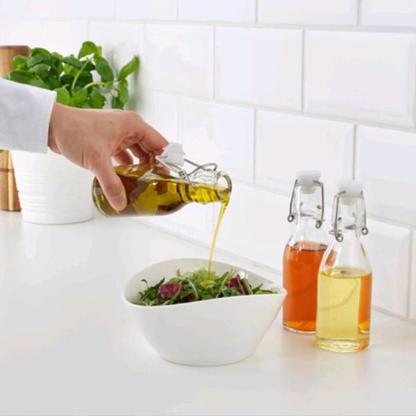 Ikea korken botol kecil kaca bening kedap 3 pc 15 cl mini bottle dressing oil botol kecap - Image 2