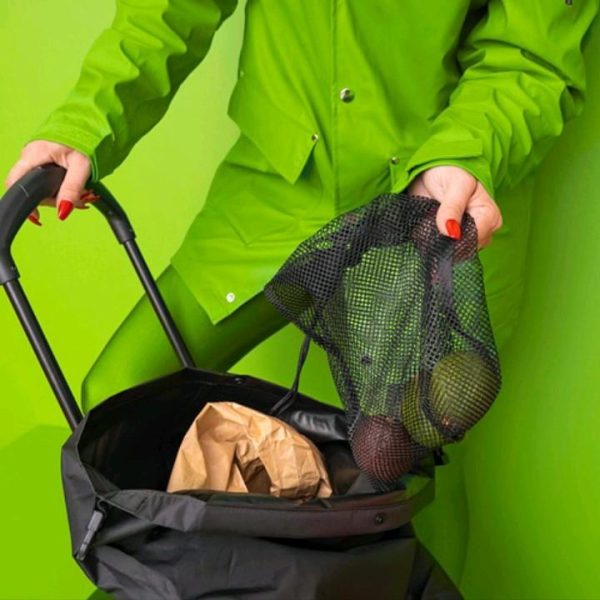 Ikea radarbulle tas belanja dengan troli roda hitam 38L shopping bag with troly - Image 2