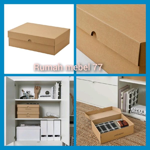 Ikea vattentrag kotak box arsip file A4 dengan penutupn box with lid