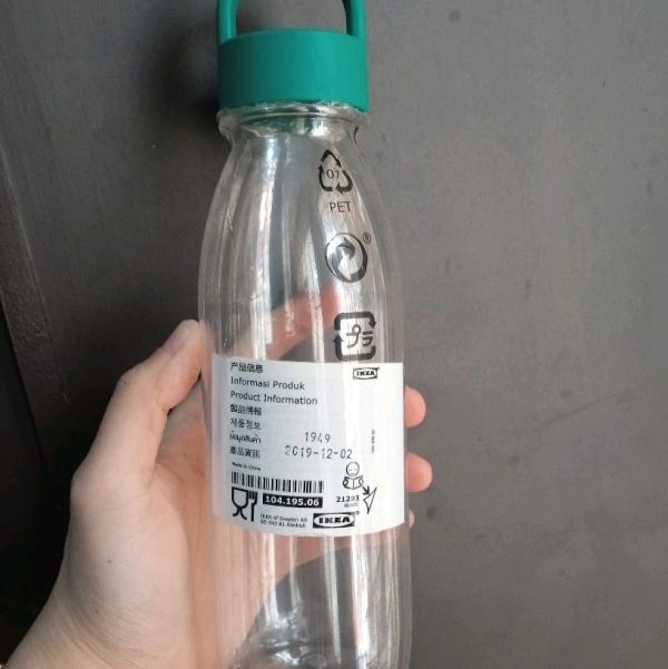 Botol air minum ikea asli 0.5L water bottle bahan plastik T 24 cm