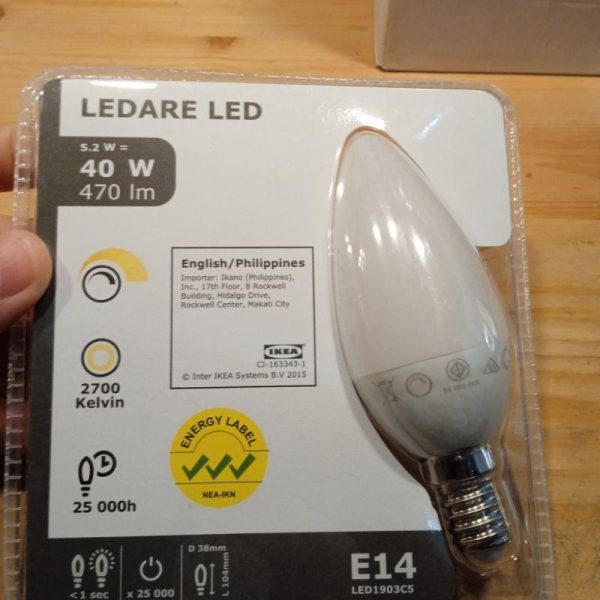 Bola lampu e14 ikea oval 1 pc bisa di redup kan 470 lm bulb lamp