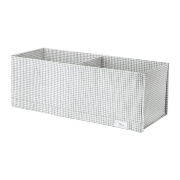 IKEA Kotak penyimpanan dg sekat STUK putih-abuabu20x51x18cm