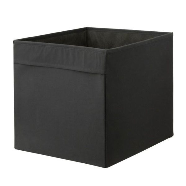 IKEA IkDron kotak kain wadah box kain simpan barang 33x38x33cm - Hitam