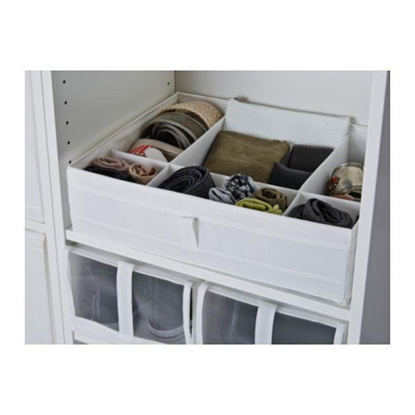 IKEA Skubb kotak dengan kompartemen box sekat kain dalam lemari organizer lemari baju pakaian dalam 44 x 34 x 11 cm - Image 3