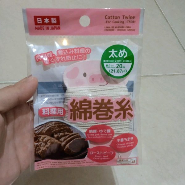 Daiso cotton twine tali daging tali potong 20 m 2 mm