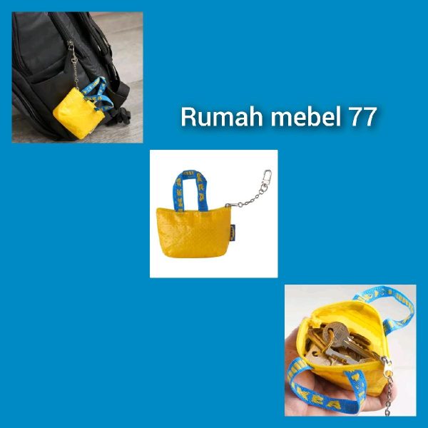 Ikea knolig tas kecil tas coin koin kunci gantungan kunci mini bag resleting