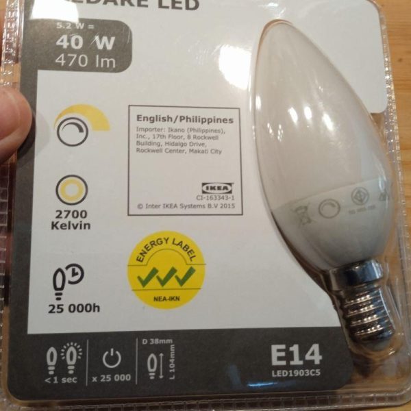 Bola lampu e14 ikea oval 1 pc bisa di redup kan 470 lm bulb lamp - Image 3