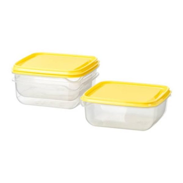 IKEA Pruta Toples makanan 3pc wadah makan lunch box BPA FREE plastik food container