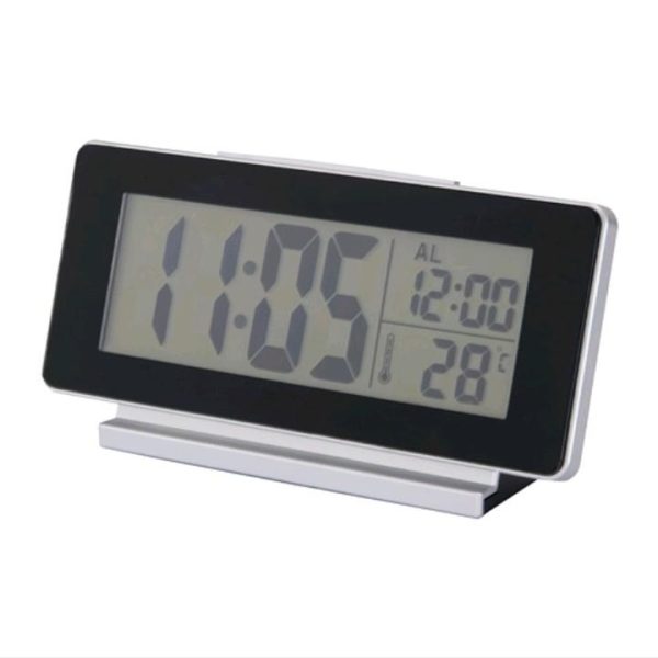 Ikea filmis jam weker jam beker list hitam jam 3 in 1 termometer suhu alarm clock - Image 2