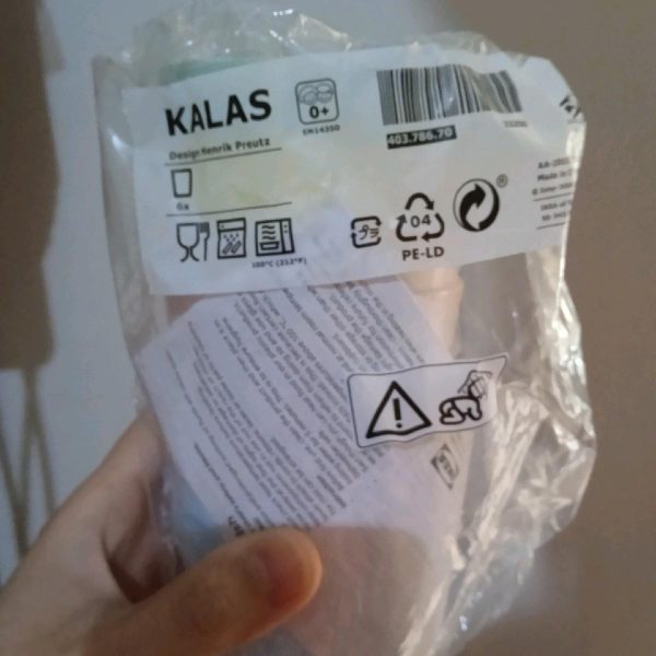 Ikea kalas gelas mug cangkir plastik goodie bag untuk anak kecil 6 pc - Image 2