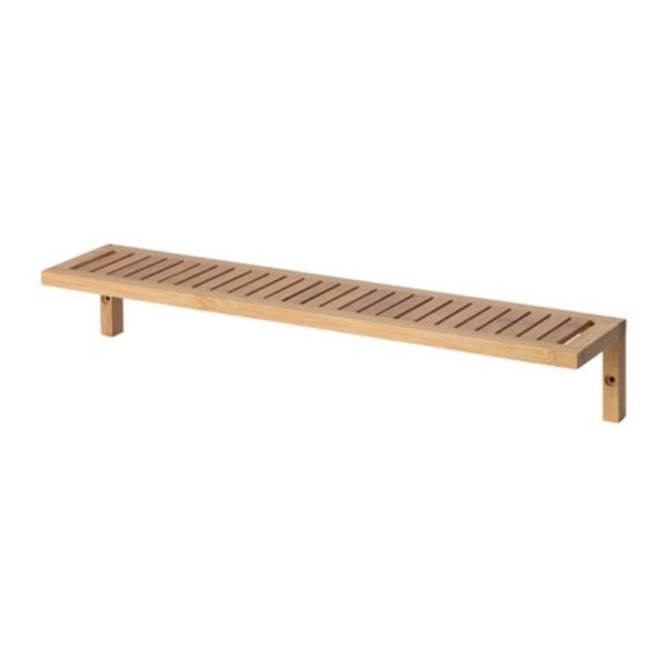 Havern rak barang shelf dinding bahan bambu 60cm rak dinding