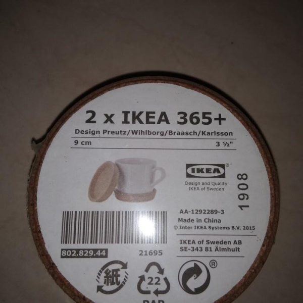 IKEA Tatakan alas gelas bahan gabus,alas gelas,dia 9cm,2pc coaster