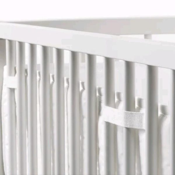 Ikea len bumper pad putih polos bantalan pelindung bentaran box bayi 60 x 120 cm - Image 3